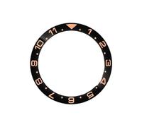 ROUHO 38mm Cerámica Bisel Reloj, Dual-Time Anillo Reloj Repuesto, Inserto Bisel Pulido Incrustación Esfera Componente 30.7mm para Seiko SKX007-A13