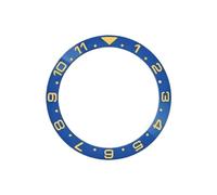 ROUHO 38mm Cerámica Bisel Reloj, Dual-Time Anillo Reloj Repuesto, Inserto Bisel Pulido Incrustación Esfera Componente 30.7mm para Seiko SKX007-A3