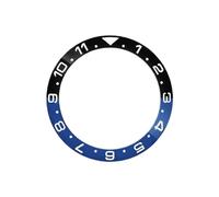 ROUHO 38mm Cerámica Bisel Reloj, Dual-Time Anillo Reloj Repuesto, Inserto Bisel Pulido Incrustación Esfera Componente 30.7mm para Seiko SKX007-A11