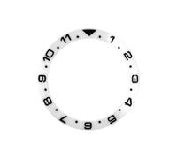 ROUHO 38mm Cerámica Bisel Reloj, Dual-Time Anillo Reloj Repuesto, Inserto Bisel Pulido Incrustación Esfera Componente 30.7mm para Seiko SKX007-A14