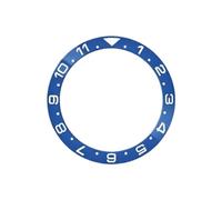 ROUHO 38mm Cerámica Bisel Reloj, Dual-Time Anillo Reloj Repuesto, Inserto Bisel Pulido Incrustación Esfera Componente 30.7mm para Seiko SKX007-A2