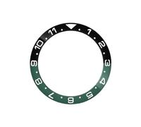 ROUHO 38mm Cerámica Bisel Reloj, Dual-Time Anillo Reloj Repuesto, Inserto Bisel Pulido Incrustación Esfera Componente 30.7mm para Seiko SKX007-A4