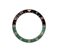 ROUHO 38mm Cerámica Bisel Reloj, Dual-Time Anillo Reloj Repuesto, Inserto Bisel Pulido Incrustación Esfera Componente 30.7mm para Seiko SKX007-A5