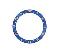 ROUHO 38mm Cerámica Bisel Reloj, Dual-Time Anillo Reloj Repuesto, Inserto Bisel Pulido Incrustación Esfera Componente 30.7mm para Seiko SKX007-A1