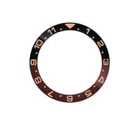 ROUHO 38mm Cerámica Bisel Reloj, Dual-Time Anillo Reloj Repuesto, Inserto Bisel Pulido Incrustación Esfera Componente 30.7mm para Seiko SKX007-A24