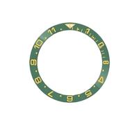 ROUHO 38mm Cerámica Bisel Reloj, Dual-Time Anillo Reloj Repuesto, Inserto Bisel Pulido Incrustación Esfera Componente 30.7mm para Seiko SKX007-A19
