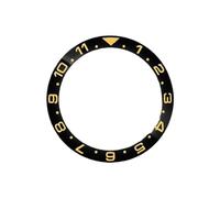 ROUHO 38mm Cerámica Bisel Reloj, Dual-Time Anillo Reloj Repuesto, Inserto Bisel Pulido Incrustación Esfera Componente 30.7mm para Seiko SKX007-A10