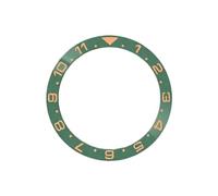 ROUHO 38mm Cerámica Bisel Reloj, Dual-Time Anillo Reloj Repuesto, Inserto Bisel Pulido Incrustación Esfera Componente 30.7mm para Seiko SKX007-A21