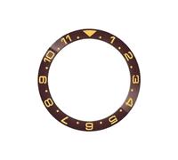 ROUHO 38mm Cerámica Bisel Reloj, Dual-Time Anillo Reloj Repuesto, Inserto Bisel Pulido Incrustación Esfera Componente 30.7mm para Seiko SKX007-A9