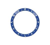 ROUHO 38mm Cerámica Bisel Reloj, Inserto Bisel Repuesto, Anillo Reloj Componente Números Árabes Incrustación Esfera 30.7mm para Seiko SKX007-A4