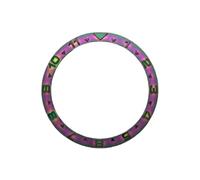 ROUHO 38mm Inserto Bisel Reloj Metal Reemplazo Anillo Hora Dual Componente Incrustación Esfera Arenada 31,5mm para Rolex Yacht-Master-A5