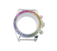 ROUHO 39,5mm Caja Reloj Kit Ajuste para Movimiento Cuarzo VK63 32,5mm Esfera, con Inserto Bisel Pulsadores Roscados DIY Reloj Modificación Kit para Rolex Daytona-G