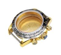 ROUHO 39,5mm Caja Reloj Kit Ajuste para Movimiento Cuarzo VK63 32,5mm Esfera, con Inserto Bisel Pulsadores Roscados DIY Reloj Modificación Kit para Rolex Daytona-D