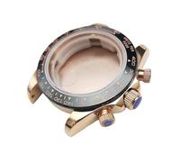 ROUHO 39,5mm Caja Reloj Kit Ajuste para Movimiento Cuarzo VK63 32,5mm Esfera, con Inserto Bisel Pulsadores Roscados DIY Reloj Modificación Kit para Rolex Daytona-E