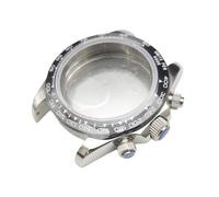 ROUHO 39,5mm Caja Reloj Kit Ajuste para Movimiento Cuarzo VK63 32,5mm Esfera, con Inserto Bisel Pulsadores Roscados DIY Reloj Modificación Kit para Rolex Daytona-A
