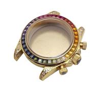 ROUHO 39,5mm Reloj Mod Caja Ajuste para Movimiento Cuarzo VK63, Corona Roscada Reloj Modificación Partes para Tissot PRX-H