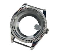 ROUHO 39mm Kit Caja Reloj, para Movimiento 8285 31mm Esfera, Bisel Estriado Acero Inoxidable Fondo Transparente Caja Reloj para Rolex Datejust Day-Date-Plata