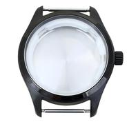 ROUHO 40mm Acero Inoxidable Caja Reloj Grande 33,6mm Esfera Reloj Modificación Kit para IWC Pilot's-Negro Compatible con NH34/NH35/NH36/NH38 Movimiento