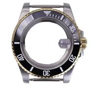 ROUHO 40mm Acero Inoxidable DIY Reloj Modificación Kit para 28,5mm Esfera Cerámica Bisel Reloj Mod Caja para Rolex Yacht-Master Submariner-I Compatible con ETA 2824 Movimiento