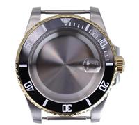 ROUHO 40mm Acero Inoxidable DIY Reloj Modificación Kit para 28,5mm Esfera Cerámica Bisel Reloj Mod Caja para Rolex Yacht-Master Submariner-L Compatible con NH34/35/36/38 Movimiento