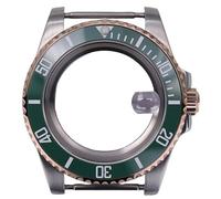 ROUHO 40mm Acero Inoxidable DIY Reloj Modificación Kit para 28,5mm Esfera Cerámica Bisel Reloj Mod Caja para Rolex Yacht-Master Submariner-G Compatible con ETA 2824 Movimiento