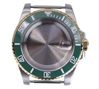 ROUHO 40mm Acero Inoxidable DIY Reloj Modificación Kit para 28,5mm Esfera Cerámica Bisel Reloj Mod Caja para Rolex Yacht-Master Submariner-J Compatible con ETA 2824 Movimiento