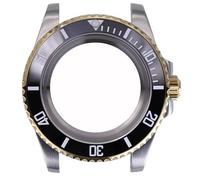 ROUHO 40mm Acero Inoxidable DIY Reloj Modificación Kit para 28,5mm Esfera Cerámica Bisel Reloj Mod Caja para Rolex Yacht-Master Submariner-C Compatible con ETA 2824 Movimiento