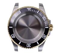 ROUHO 40mm Acero Inoxidable DIY Reloj Modificación Kit para 28,5mm Esfera Cerámica Bisel Reloj Mod Caja para Rolex Yacht-Master Submariner-F Compatible con ETA 2824 Movimiento