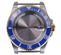 ROUHO 40mm Acero Inoxidable DIY Reloj Modificación Kit para 28,5mm Esfera Cerámica Bisel Reloj Mod Caja para Rolex Yacht-Master Submariner-K Compatible con ETA 2824 Movimiento