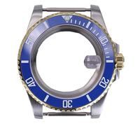 ROUHO 40mm Acero Inoxidable DIY Reloj Modificación Kit para 28,5mm Esfera Cerámica Bisel Reloj Mod Caja para Rolex Yacht-Master Submariner-H Compatible con ETA 2824 Movimiento