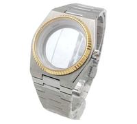 ROUHO 40mm Brazalete Integrado Caja Reloj Kit, para Movimiento NH35 NH36 31,8mm Esfera, Acero Inoxidable Retro Caja Reloj para Tissot PRX-Oro 1