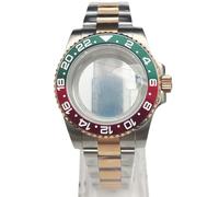 ROUHO 40mm Clásico Caja Reloj con Ventana Fecha & Brazalete, Ajuste para Movimiento NH35 4R36 7S26, Corona Roscada Reloj Modificación Kit para Rolex-M 15