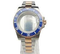 ROUHO 40mm Clásico Caja Reloj con Ventana Fecha & Brazalete, Ajuste para Movimiento NH35 4R36 7S26, Corona Roscada Reloj Modificación Kit para Rolex-M 9