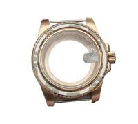 ROUHO 40mm Oro Rosa Caja Reloj con Inserto Bisel, Ajuste para Movimiento NH35 NH36 28,5mm Esfera Corona Roscada, Reloj Mod Partes para Rolex Yacht Master-T