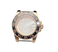 ROUHO 40mm Oro Rosa Caja Reloj con Inserto Bisel, Ajuste para Movimiento NH35 NH36 28,5mm Esfera Corona Roscada, Reloj Mod Partes para Rolex Yacht Master-T 6