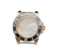 ROUHO 40mm Oro Rosa Caja Reloj con Inserto Bisel, Ajuste para Movimiento NH35 NH36 28,5mm Esfera Corona Roscada, Reloj Mod Partes para Rolex Yacht Master-T 10