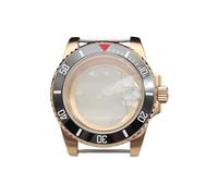 ROUHO 40mm Oro Rosa Caja Reloj con Inserto Bisel, Ajuste para Movimiento NH35 NH36 28,5mm Esfera Corona Roscada, Reloj Mod Partes para Rolex Yacht Master-T 13