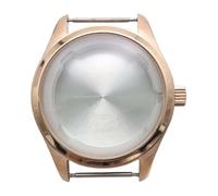 ROUHO 40mm Piloto Caja Reloj Partes Mod, Compatible con Movimiento NH35 NH36, Grande 33,5mm Esfera Sólida Caja Reloj para IWC Big Pilot Mark XVIII-Oro Rosa