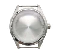 ROUHO 40mm Piloto Caja Reloj Partes Mod, Compatible con Movimiento NH35 NH36, Grande 33,5mm Esfera Sólida Caja Reloj para IWC Big Pilot Mark XVIII-Plata