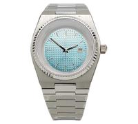 ROUHO 40mm Retro Integrado Brazalete Reloj Mod Caja, Ajuste para Movimiento NH35 NH36 31,8mm Esfera - Reloj Modificación Kit con Cierre Mariposa para Tissot PRX-B 7