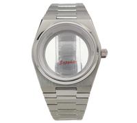 ROUHO 40mm Retro Integrado Brazalete Reloj Mod Caja, Ajuste para Movimiento NH35 NH36 31,8mm Esfera - Reloj Modificación Kit con Cierre Mariposa para Tissot PRX-A