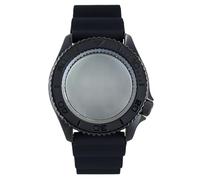 ROUHO 42,5mm Clásico Buceo Caja Reloj con Aluminio Inserto Bisel + Silicona Correa Ajuste para Movimiento NH34 NH35 NH36 NH38, Reloj Modificación Partes para Seiko-L