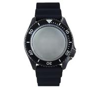 ROUHO 42,5mm Clásico Buceo Caja Reloj con Aluminio Inserto Bisel + Silicona Correa Ajuste para Movimiento NH34 NH35 NH36 NH38, Reloj Modificación Partes para Seiko-E