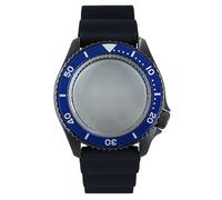 ROUHO 42,5mm Clásico Buceo Caja Reloj con Aluminio Inserto Bisel + Silicona Correa Ajuste para Movimiento NH34 NH35 NH36 NH38, Reloj Modificación Partes para Seiko-I