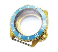 ROUHO 42mm Buceo Oro PVD Caja Reloj, Acero Inoxidable Doble Bubble Zafiro Lente, Ajuste para Movimiento NH35 NH36 28,5mm Esfera Reloj Kit Mod para Seiko SKX007-F