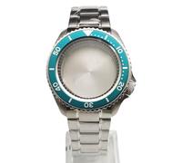 ROUHO 42mm Clásico Buceo Caja Reloj & Brazalete + Inclinado 30,6mm Inserto Bisel Kit, Ajuste para Movimiento NH35 NH36 28,5mm Esfera, Reloj Modificación Accesorios para Seiko SKX007-E 16