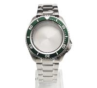 ROUHO 42mm Clásico Buceo Caja Reloj & Brazalete + Inclinado 30,6mm Inserto Bisel Kit, Ajuste para Movimiento NH35 NH36 28,5mm Esfera, Reloj Modificación Accesorios para Seiko SKX007-E 12