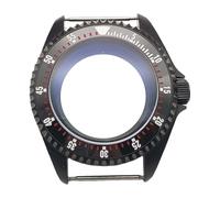 ROUHO 42mm Negro Caja Reloj Kit Mod, para Movimiento NH35 4R36, 3.0 Corona Buceo Caja Reloj Modificación para Seiko SKX007 / SKX009-B 17