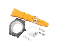 ROUHO 42mm Octagonal Caja Reloj & Brazalete, Ajuste para Movimiento NH35 NH36 31,8mm Esfera, Deporte Reloj Modificación Kit para Audemars Piguet Royal Oak-Negro + Naranja