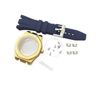 ROUHO 42mm Octagonal Caja Reloj & Brazalete, Ajuste para Movimiento NH35 NH36 31,8mm Esfera, Deporte Reloj Modificación Kit para Audemars Piguet Royal Oak-Oro + Azul